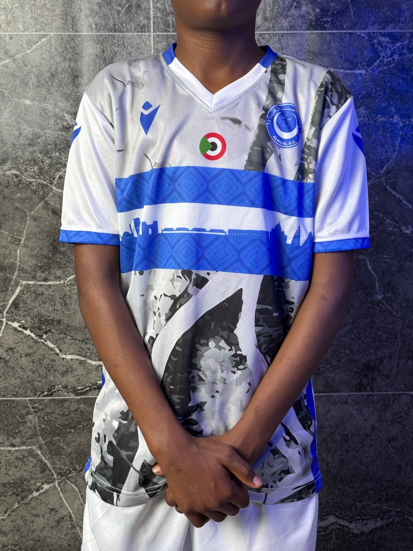 Full Set Al-Hilal white Jersey 2026 - Kids Edition