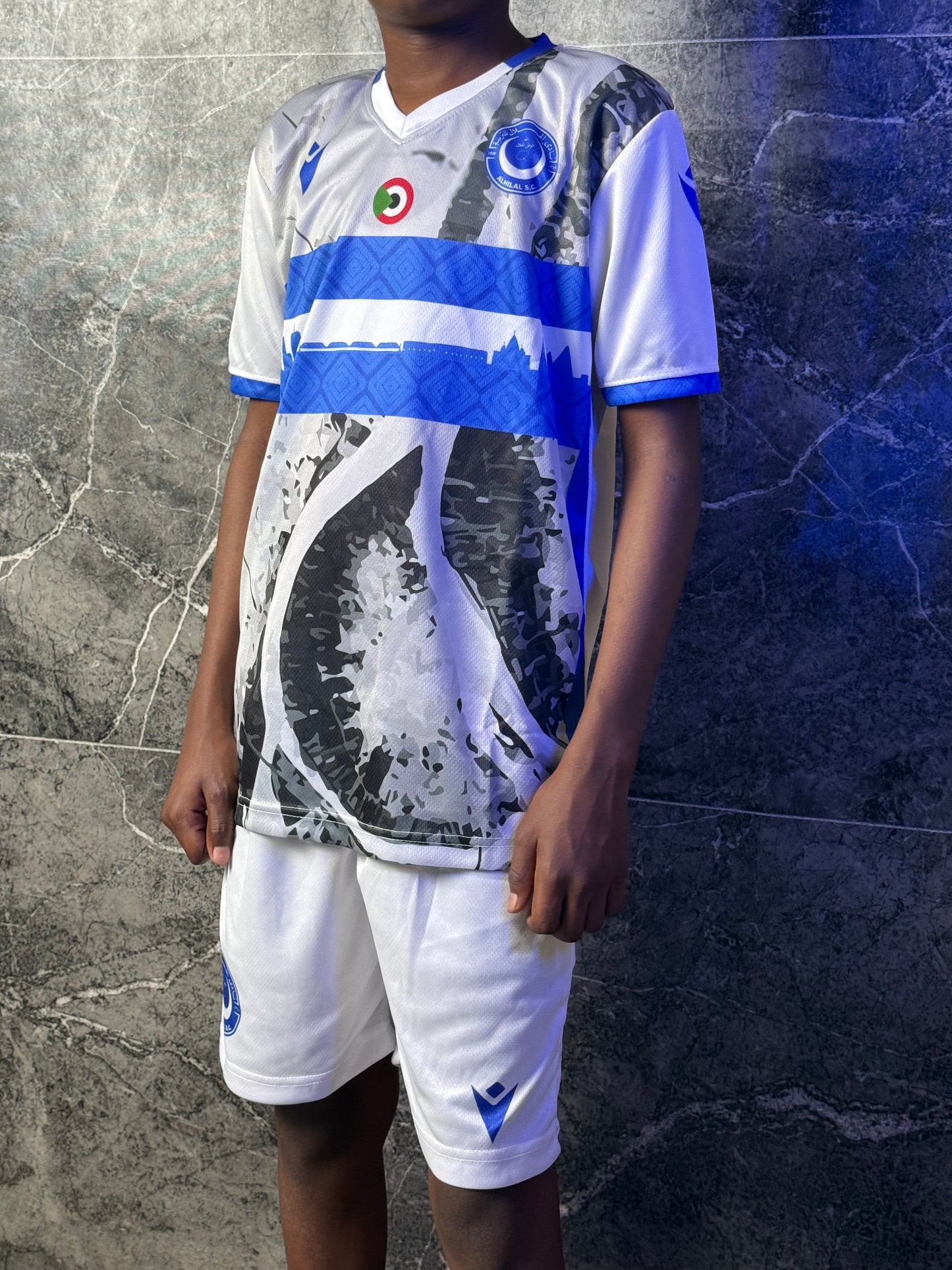 Full Set Al-Hilal white Jersey 2026 - Kids Edition