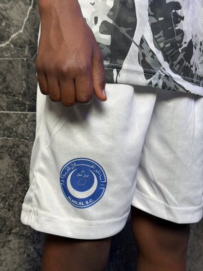 Full Set Al-Hilal white Jersey 2026 - Kids Edition