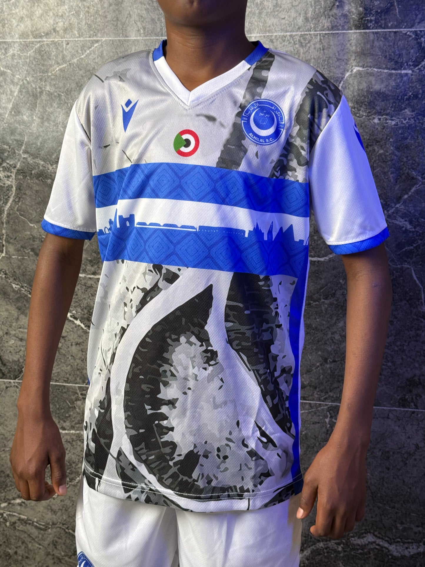 Full Set Al-Hilal white Jersey 2026 - Kids Edition