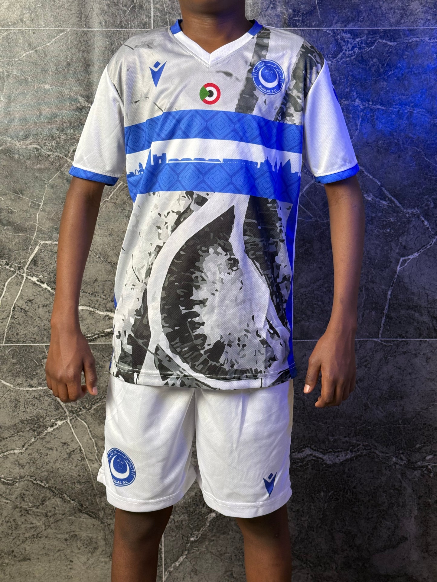 Full Set Al-Hilal white Jersey 2026 - Kids Edition