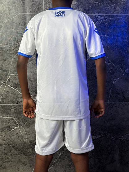 Full Set Al-Hilal white Jersey 2026 - Kids Edition