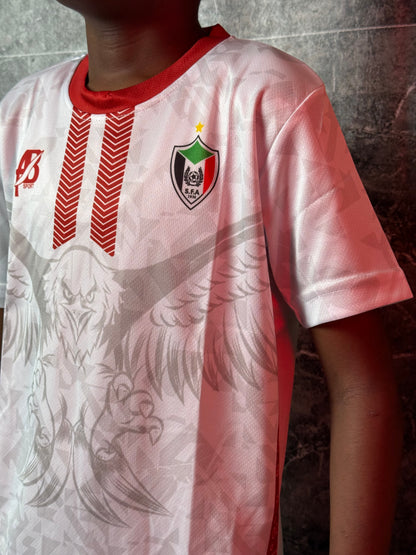 Full Set Sudan National Team White Jersey 2025 - Kids Edition