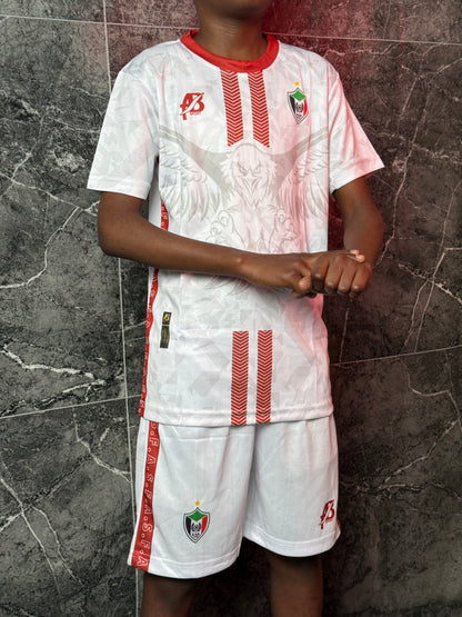 Full Set Sudan National Team White Jersey 2025 - Kids Edition