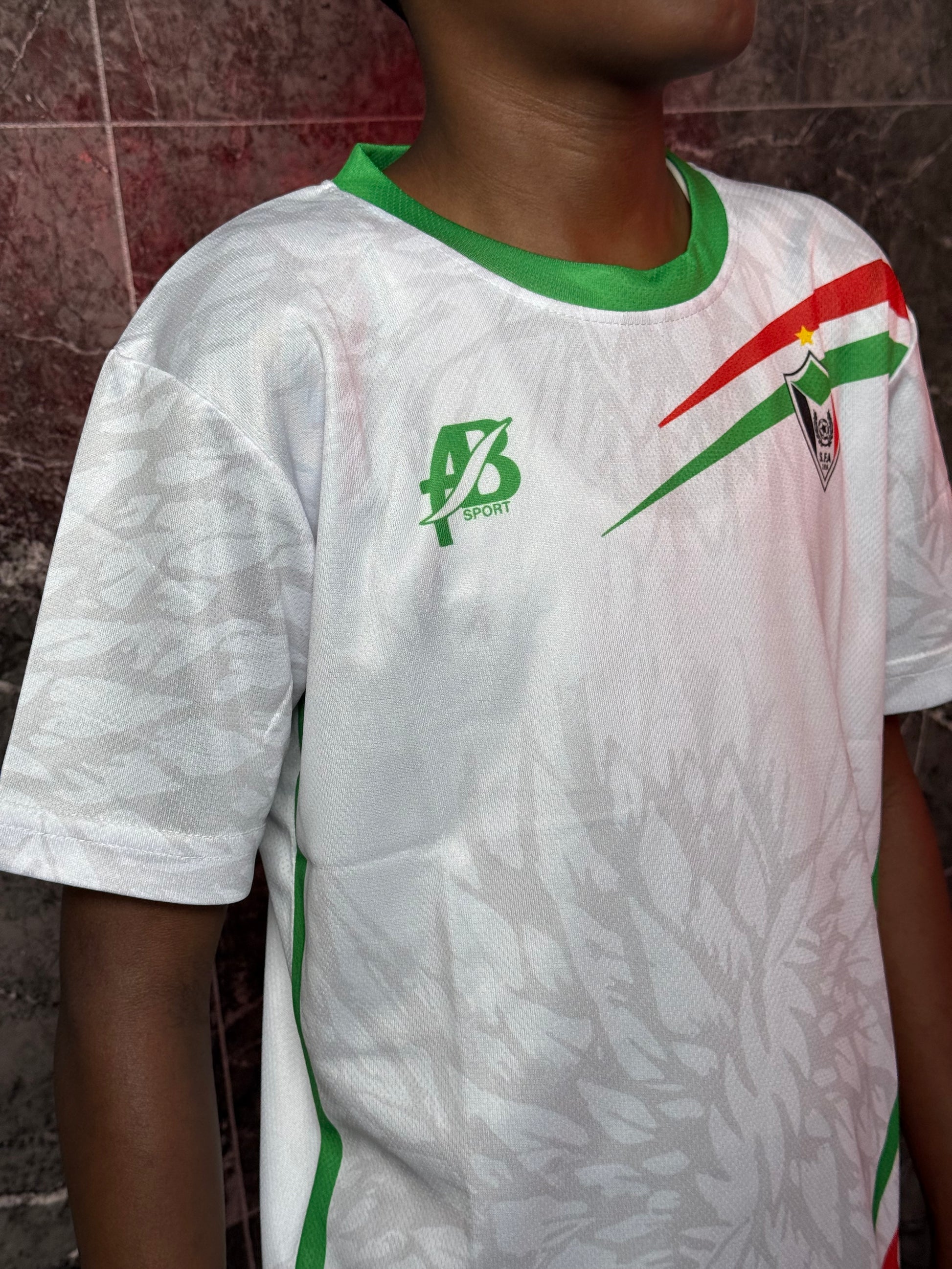 Full Set Sudan National Team White Jersey 2026 - Kids Edition - CR7 STORE
