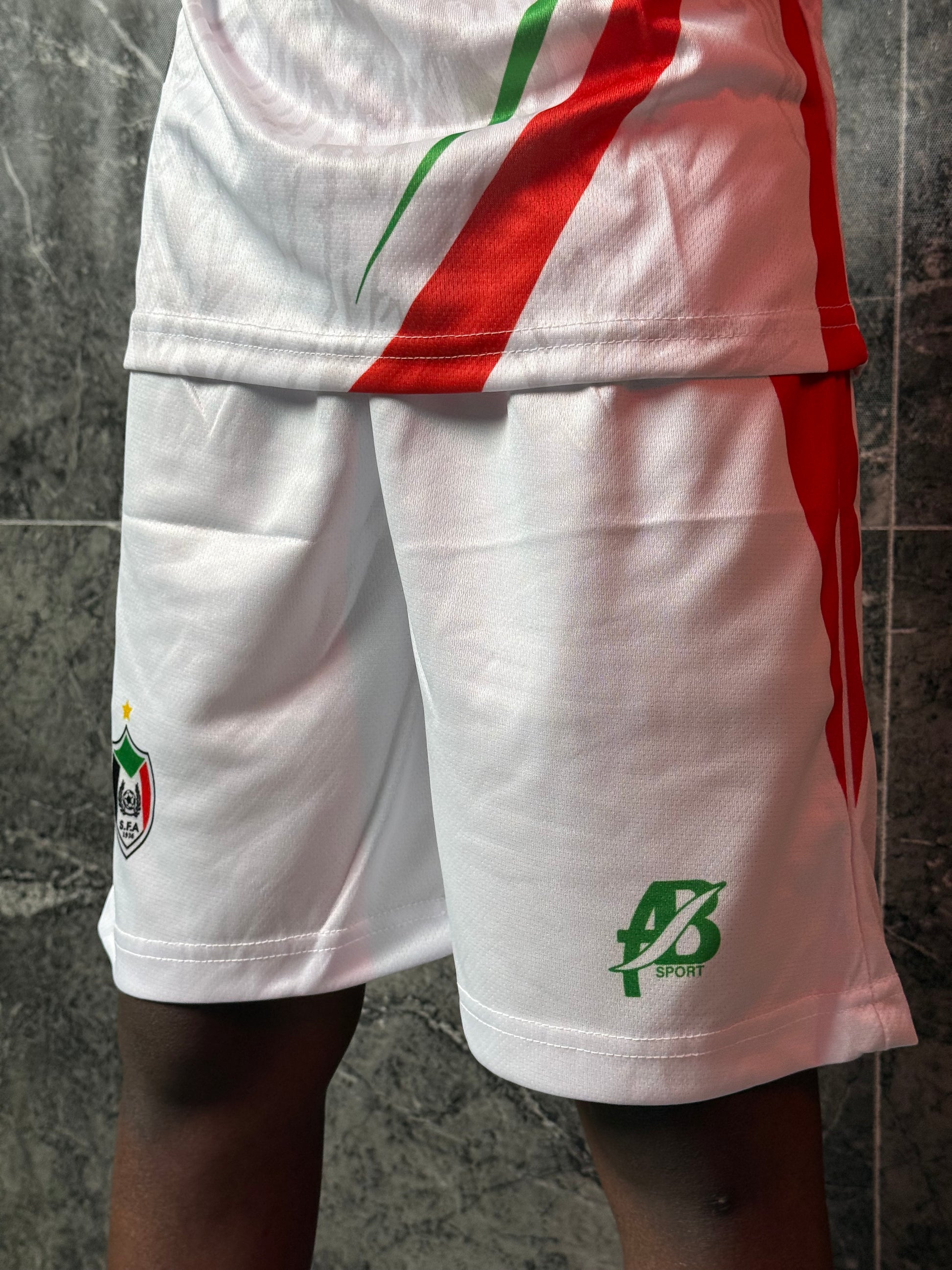 Full Set Sudan National Team White Jersey 2026 - Kids Edition - CR7 STORE