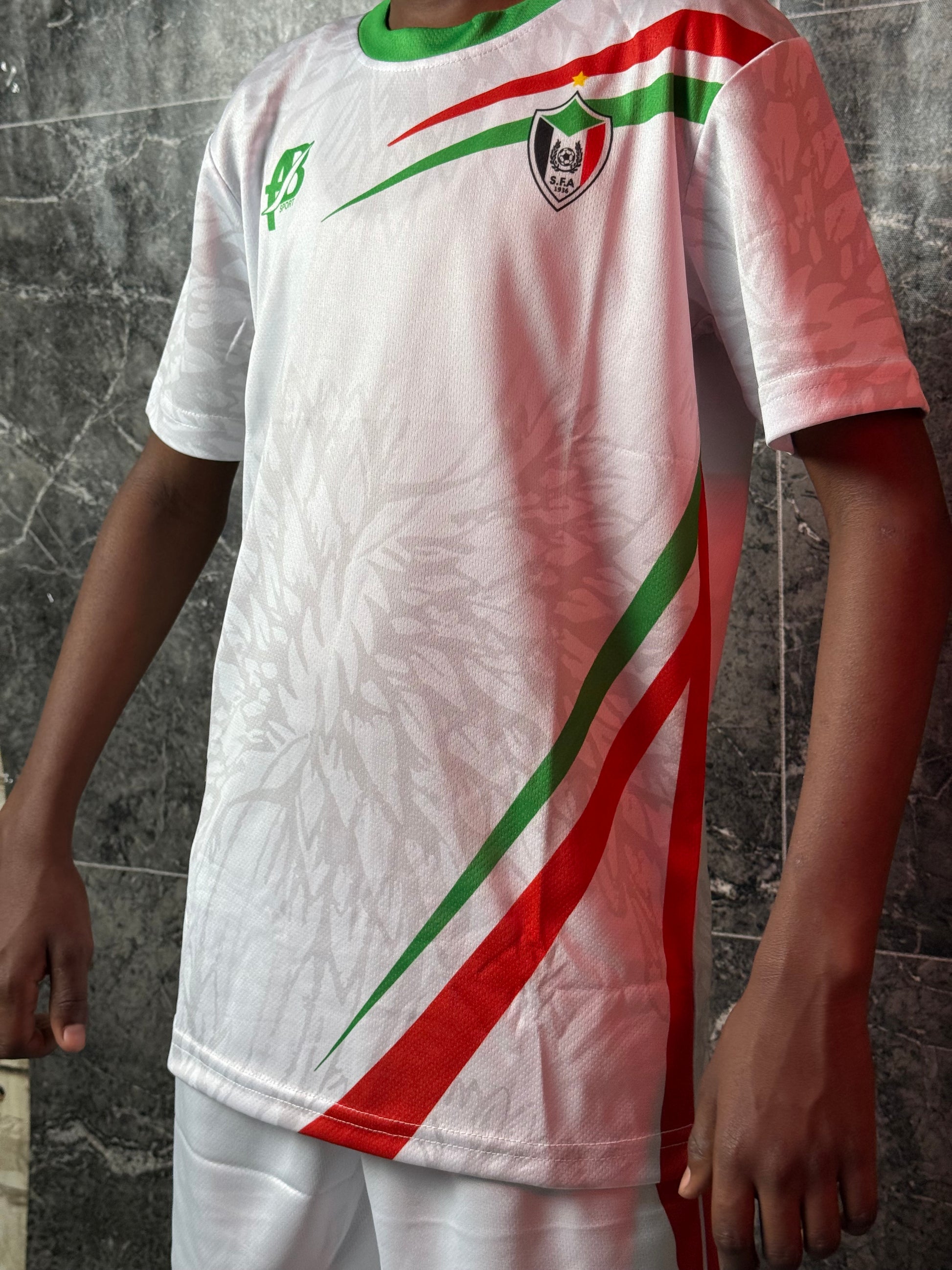 Full Set Sudan National Team White Jersey 2026 - Kids Edition - CR7 STORE