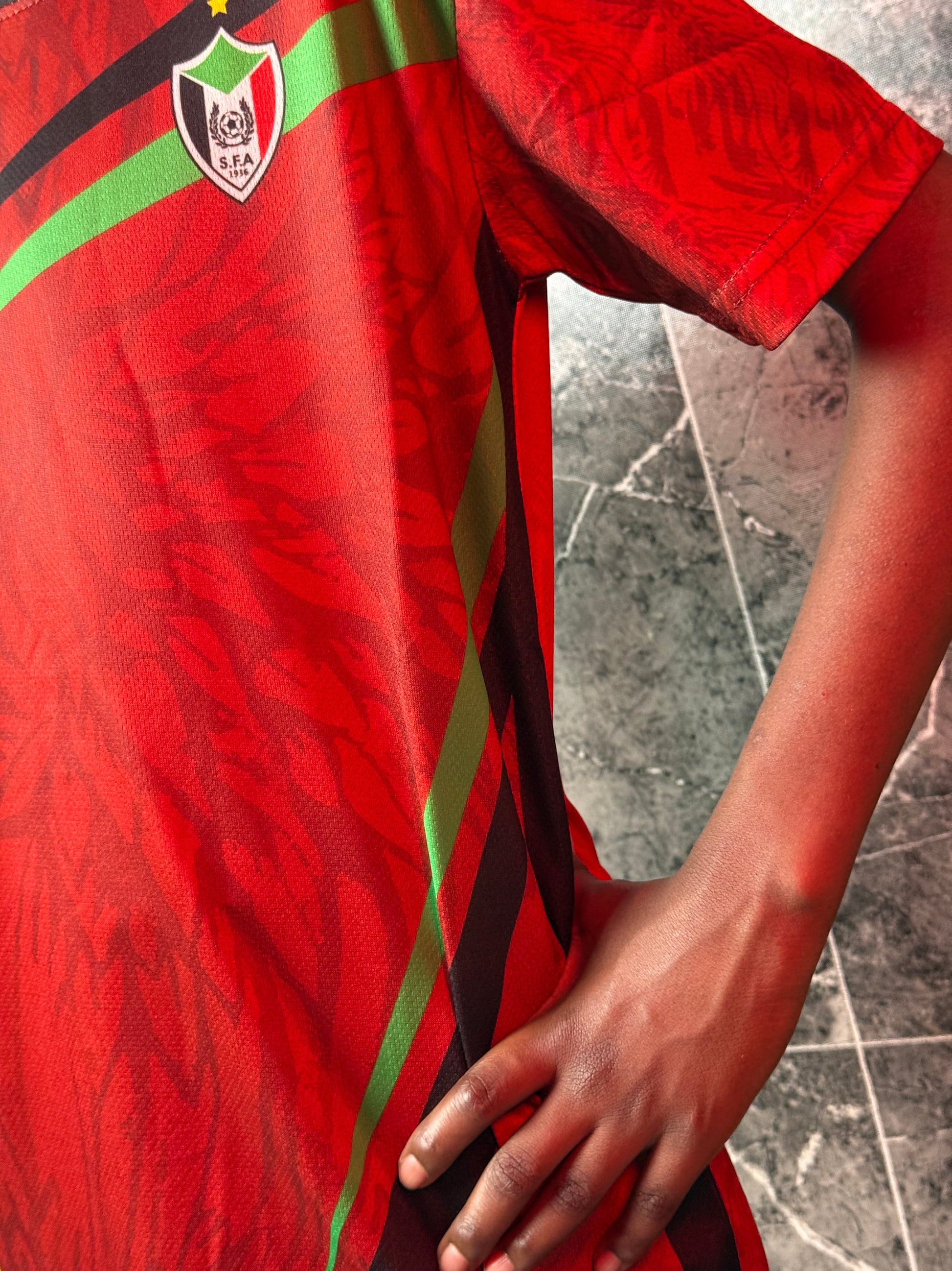 Full Set Sudan National Team Red Jersey - Kids Edition - CR7 STORE