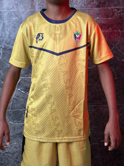 Full Set Sudan National Team yellow Jersey 2025 - Kids Edition - CR7 STORE