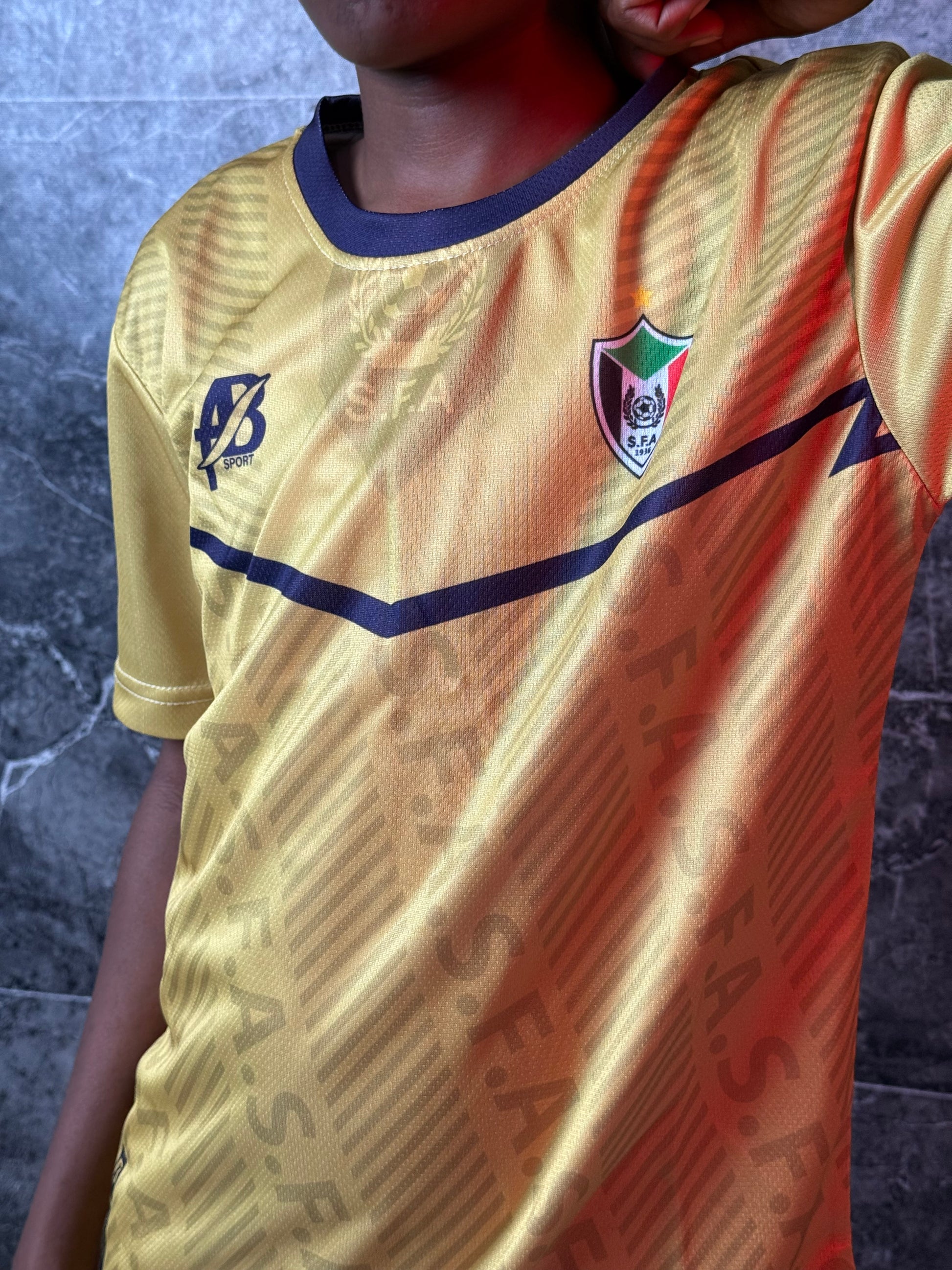 Full Set Sudan National Team yellow Jersey 2025 - Kids Edition - CR7 STORE