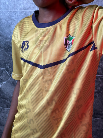 Full Set Sudan National Team yellow Jersey 2025 - Kids Edition - CR7 STORE