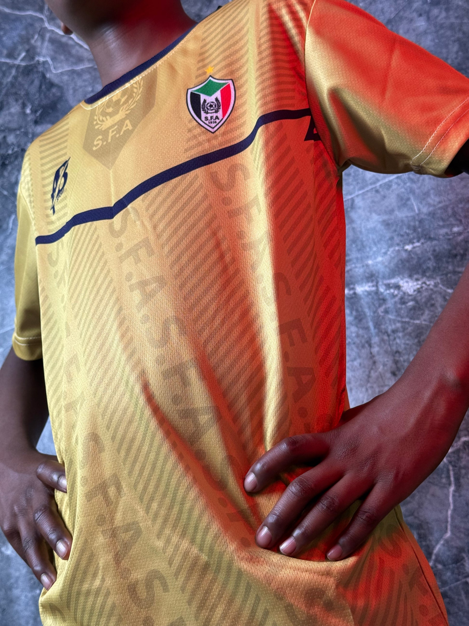 Full Set Sudan National Team yellow Jersey 2025 - Kids Edition - CR7 STORE