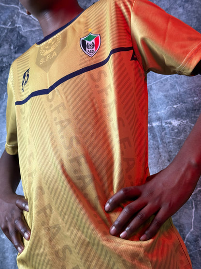 Full Set Sudan National Team yellow Jersey 2025 - Kids Edition - CR7 STORE